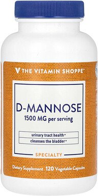 The Vitamin Shoppe, D-Mannose, D-Mannose, 120 pflanzliche Kapseln (500 mg pro Kapsel)