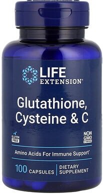 Thumbnail - Life Extension, Glutathione, Cysteine & C, Glutathion, Cystein und Vitamin C, 100 Kapseln