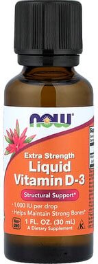 Thumbnail - NOW Foods, Liquid Vitamin D-3, flüssiges Vitamin D3, 1.000 IU, 30 ml (1 fl. oz.)