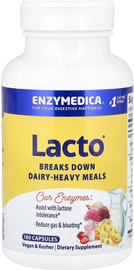 Enzymedica, Lacto®, 180 Capsules