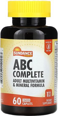 Sundance Vitamins, ABC Complete, Multivitamin- und Mineralstoffformel für Erwachsene, 60 überzogene Kapseln