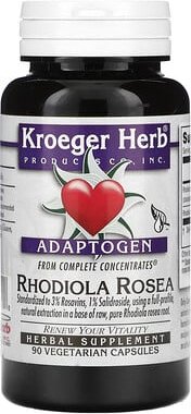 Kroeger Herb Co, Rhodiola rosea, Rosenwurz, 90 pflanzliche Kapseln