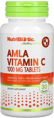 NutriBiotic, Immunity, Amla Vitamin C, 1.000 mg, 30 vegane Tabletten