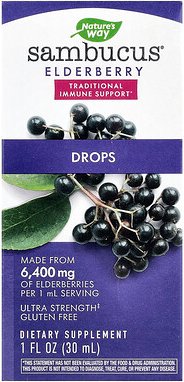 Thumbnail - Nature's Way, Sambucus Elderberry, Holunder, Tropfen, 50 mg, 30 ml (1 fl. oz.)