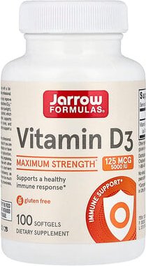 Jarrow Formulas, Vitamin D3, 125 mcg (5.000 IU), 100 Weichkapseln