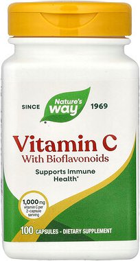 Nature's Way, Vitamin C With Bioflavonoids, Vitamin C mit Bioflavonoiden, 100 Kapseln