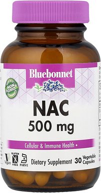 Bluebonnet Nutrition, NAC, 500 mg, 30 pflanzliche Kapseln