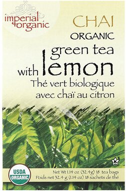Uncle Lee's Tea, Imperial Organic, Green Tea With Lemon Chai, grüner Tee mit Zitronen-Chai, 18 Teebeutel, 32,4 g (1,14 o...
