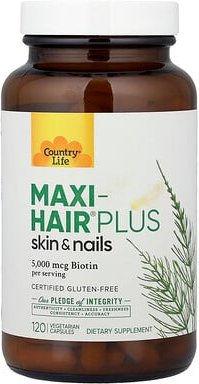 Country Life, Maxi-Hair® Plus Skin & Nails, für Haut und Nägel, 120 pflanzliche Kapseln