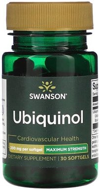 Thumbnail - Swanson, Ubichinol, maximale Stärke, 200 mg, 30 Weichkapseln