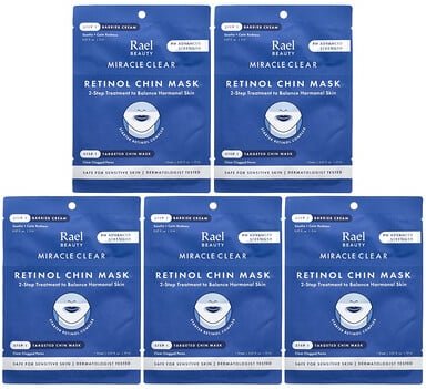 Rael, Miracle Clear, Retinol Chin Beauty Mask, Beauty-Maske für das Kinn, Barrierecreme, 10-teiliges Set
