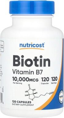 Nutricost, Biotin, 10.000 mcg, 120 Kapseln