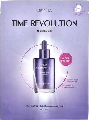 Missha, Time Revolution Night Repair Ampoule Beauty Mask, reparierende Ampoule Beauty-Maske für die Nacht, 1 Tuchmaske, ...