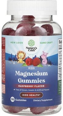 Nature's Craft, Kids Magnesium Fruchtgummis, Himbeere, 90 Fruchtgummis