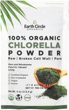 Earth Circle Organics, 100% Bio-Chlorellapulver, 113,4 g (4 oz.)