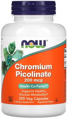 NOW Foods, Chrompicolinat, 200 mcg, 250 vegetarische Kapseln