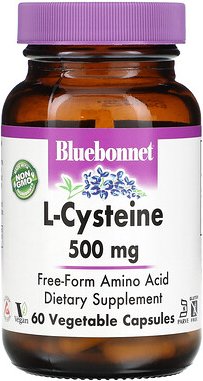 Bluebonnet Nutrition, L-Cystein, 500 mg, 60 pflanzliche Kapseln
