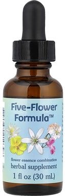 Flower Essence Services, Five-Flower Formula™, Flower Essence Combination, Blütenessenz-Kombination, 30 ml (1 fl. oz.)