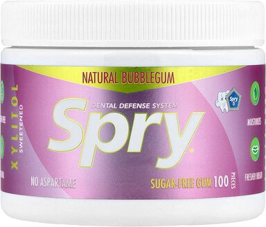 Xlear, Spry®, Sugar Free Chewing Gum, zuckerfreier Kaugummi, natürlicher Kaugummi, 100 Stück