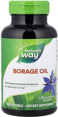 Thumbnail - Nature's Way, Borretschöl, 1.300 mg, 60 Weichkapseln