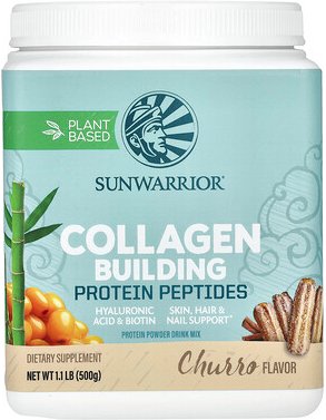 Sunwarrior, Collagen Building Protein Peptides, Proteinpeptide für den Kollagenaufbau, Churro, 500 g (1,1 lb.)