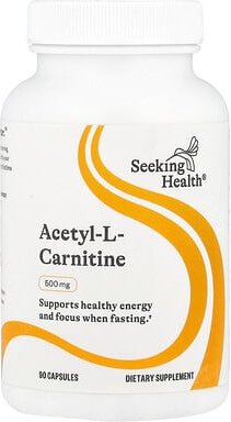 Seeking Health, Acetyl-L-Carnitin, Acetyl-L-Carnitin, 500 mg, 90 Kapseln