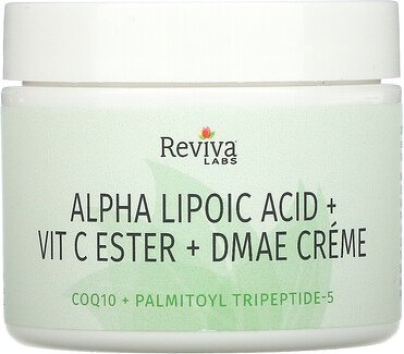 Reviva Labs, Alpha Lipoic Acid, Alpha-Liponsäure, Creme mit Vitamin C-Ester und DMAE, 55 g (2 oz.)