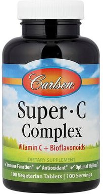 Carlson, Super C Complex, 100 pflanzliche Tabletten