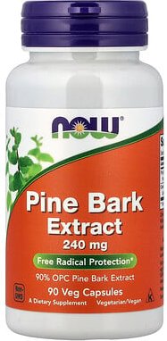 NOW Foods, Pine Bark Extract, Kiefernrindenextrakt, 240 mg, 90 vegetarische Kapseln