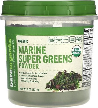 BareOrganics, Marine Super Greens Powder, 227 g (8 oz.)