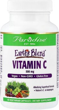 Paradise Herbs, Earth's Blend, Vitamin C, 500 mg, 90 vegetarische Kapseln