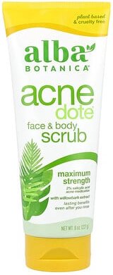 Alba Botanica, Acnedote®, Face & Body Scrub, Gesichts- und Körperpeeling, maximale Stärke, 227 g (8 oz.)