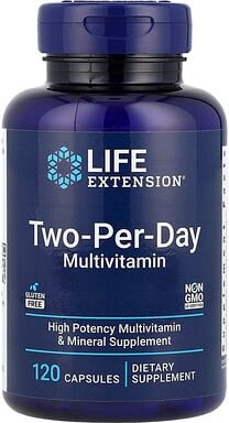 Life Extension, Two-Per-Day Multivitamin, Zwei-pro-Tag-Multivitamin, V2, 120 Kapseln