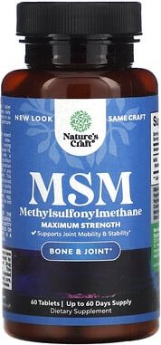 Nature's Craft, MSM, maximale Stärke, 1.000 mg, 60 Tabletten