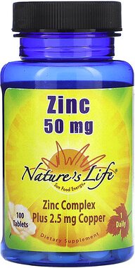 Nature's Life, Zink, 100 Tabletten
