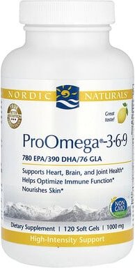 Nordic Naturals, ProOmega 3-6-9, Zitrone, 120 Weichkapseln