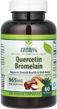 Herbal Secrets, Quercetin Bromelain, 120 Veggie Capsules