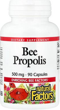 Natural Factors, Bee Propolis, Bienenpropolis, 500 mg, 90 Kapseln
