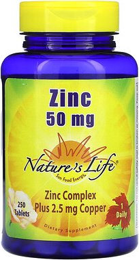 Nature's Life, Zinc, Zink, 250 Tabletten