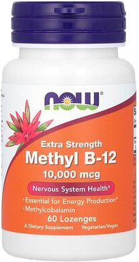 NOW Foods, Methyl B-12, Methyl B12, 10.000 mcg, 60 Lutschtabletten