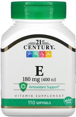 21st Century, Vitamin E, 180 mg (400 IE), 110 Weichkapseln