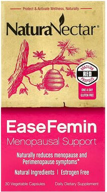 NaturaNectar, EaseFemin, Unterstützung für die Wechseljahre, 30 vegetarische Kapseln