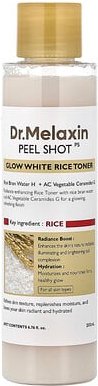 Dr.Melaxin, Peel Shot Glow White Rice Toner, Gesichtswasser aus weißem Reis, für alle Hauttypen, 200 ml (6,76 fl. oz.)