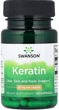 Swanson, Keratin, 50 mg, 60 Kapseln