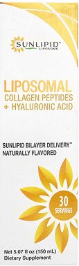 SunLipid, Liposomal Collagen Peptides + Hyaluronic Acid, liposomale Kollagenpeptide + Hyaluronsäure, 150 ml (5,07 fl. oz...