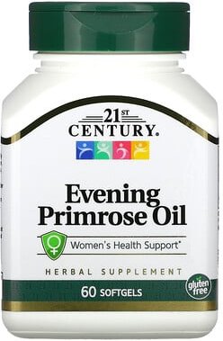 21st Century, Evening Primrose Oil, Nachtkerzenöl, unterstützt die Gesundheit von Frauen, 60 Weichkapseln (500 mg pro We...
