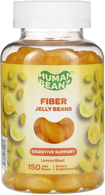 Human Beanz, Fiber Jelly Beans, Fiber Jelly Beans, „Citrone Blast“, 150 Jelly Beans