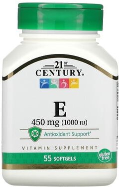 21st Century, Vitamin E, 450 mg (1.000 IU), 55 Weichkapseln