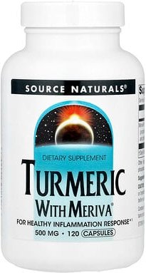 Source Naturals, Turmeric With Meriva®, Kurkuma mit Meriva®, 500 mg, 120 Kapseln