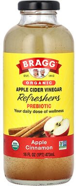 Thumbnail - Bragg, Organic Apple Cider Vinegar Refreshers, Bio-Apfelessig-Erfrischer, Präbiotikum, Apfel-Zimt, 473 ml (16 fl. oz.)
